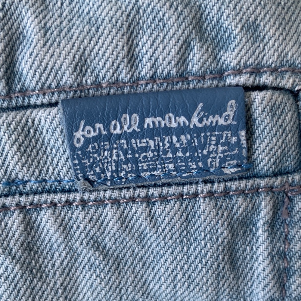 7 For All Mankind Light Blue Button-Front Denim Skirt, Size 27. - Picture 11 of 12